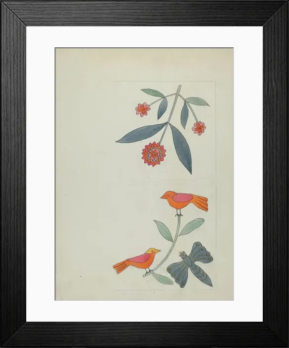 Framed Print : Applique Quilt, c. 1936. Creator: Mildred Prince Framed Print : Applique Quilt, c. 1936. Creator: Mildred Prince