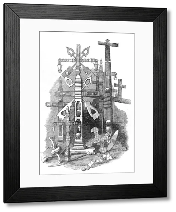 Framed Print : Toys made by Russian prisoners at Lewes, 1854. Creator: J Brown Framed Print : Toys made by Russian prisoners at Lewes, 1854. Creator: J Brown