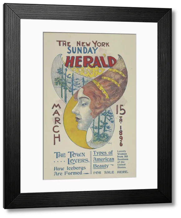 Framed Print : The New York Sunday herald. March 15th 1896. c1896. Creator: Charles Hubbard Wright Framed Print : The New York Sunday herald. March 15th 1896. c1896. Creator: Charles Hubbard Wright