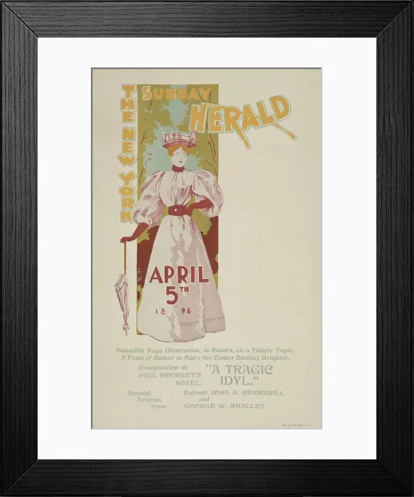 Framed Print : The New York Sunday herald. April 5th 1896. c1896. Creator: Charles Hubbard Wright Framed Print : The New York Sunday herald. April 5th 1896. c1896. Creator: Charles Hubbard Wright