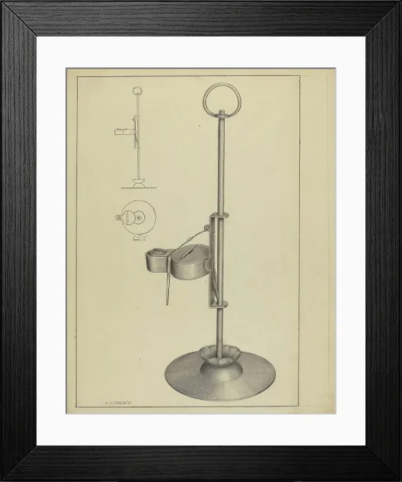 Framed Print : Betty Lamp, c. 1936. Creator: Jack Staloff Framed Print : Betty Lamp, c. 1936. Creator: Jack Staloff