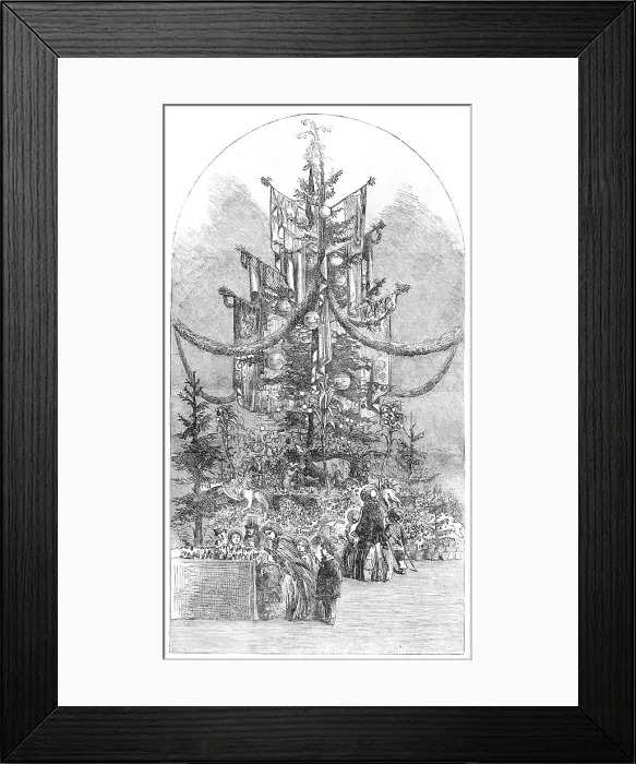 Framed Print : Gigantic Christmas-Tree, at the Crystal Palace, Sydenham, 1854. Creator: Unknown Framed Print : Gigantic Christmas-Tree, at the Crystal Palace, Sydenham, 1854. Creator: Unknown