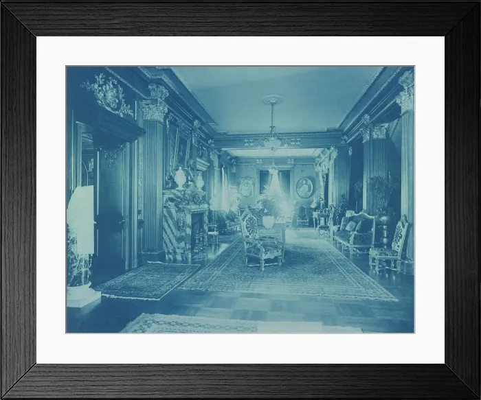 Framed Print : Mary Scott Townsend House, Wash. D.C.: Lobby with fireplace, c1910. Creator: Frances Benjamin Johnston