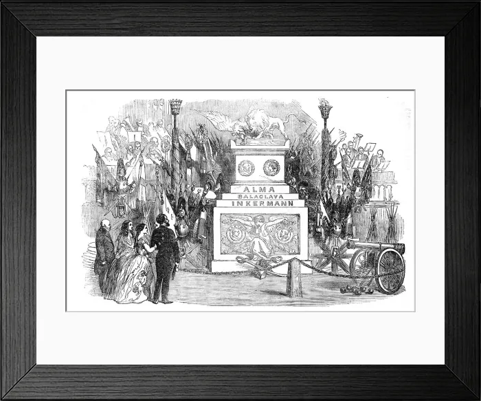 Framed Print : Grand Military Trophy, at the Concerts for the Benefit of the Patriotic Fund, in the Town... 1854. Creator: Unknown Framed Print : Grand Military Trophy, at the Concerts for the Benefit of the Patriotic Fund, in the Town... 1854. Creator: Unknown