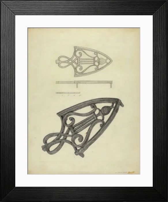 Framed Print : Trivet, c. 1938. Creator: Jack Staloff Framed Print : Trivet, c. 1938. Creator: Jack Staloff