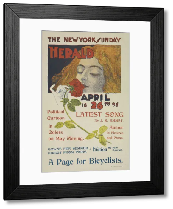 Framed Print : The New York Sunday herald. April 26th 1896. c1896. Creator: Charles Hubbard Wright Framed Print : The New York Sunday herald. April 26th 1896. c1896. Creator: Charles Hubbard Wright