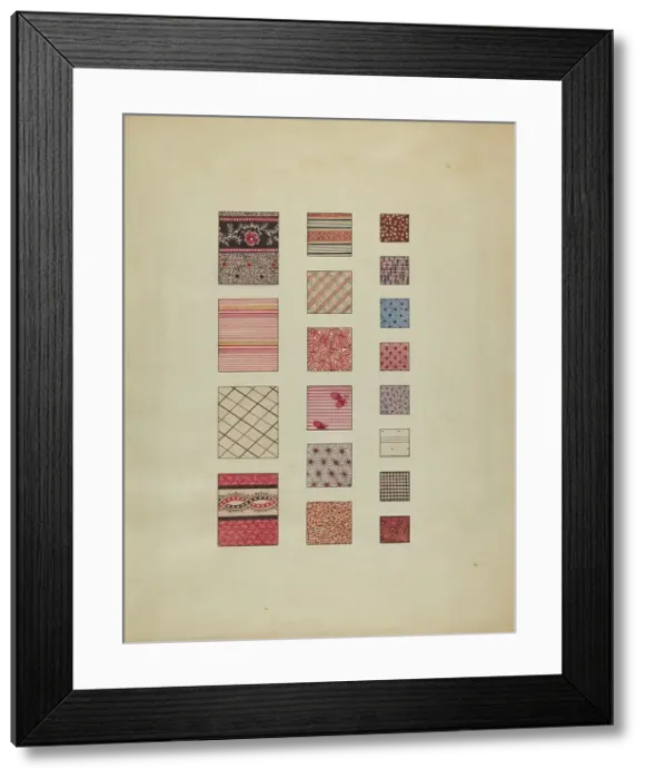 Framed Print : Printed Cottons, c. 1937. Creator: Martha Reed Framed Print : Printed Cottons, c. 1937. Creator: Martha Reed