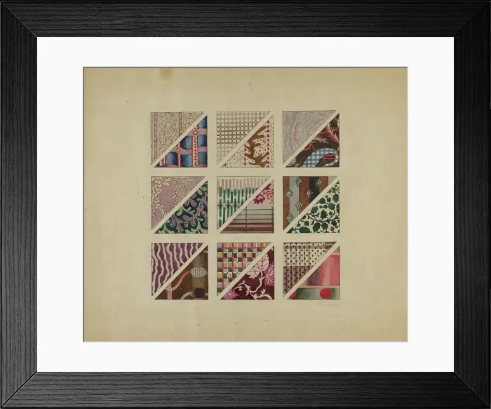 Framed Print : Printed Delaines, c. 1937. Creator: Martha Reed Framed Print : Printed Delaines, c. 1937. Creator: Martha Reed