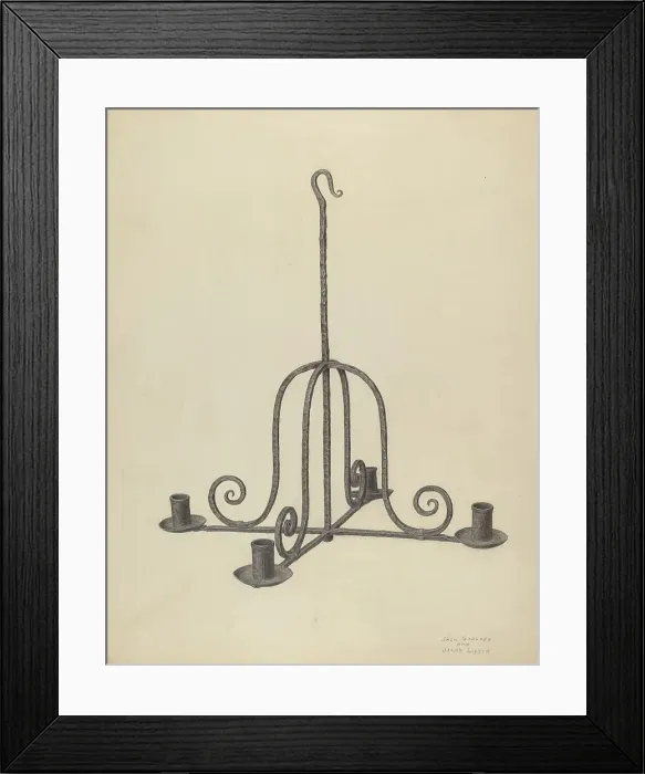 Framed Print : Chandelier, c. 1940. Creators: Jack Staloff, Jacob Lipkin Framed Print : Chandelier, c. 1940. Creators: Jack Staloff, Jacob Lipkin