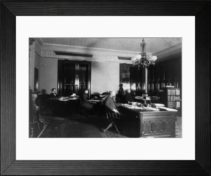 Framed Print : White House employees, between 1889 and 1906. Creator: Frances Benjamin Johnston Framed Print : White House employees, between 1889 and 1906. Creator: Frances Benjamin Johnston