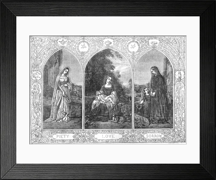 Framed Print : Piety - Love - Sorrow, 1854. Creator: Unknown Framed Print : Piety - Love - Sorrow, 1854. Creator: Unknown