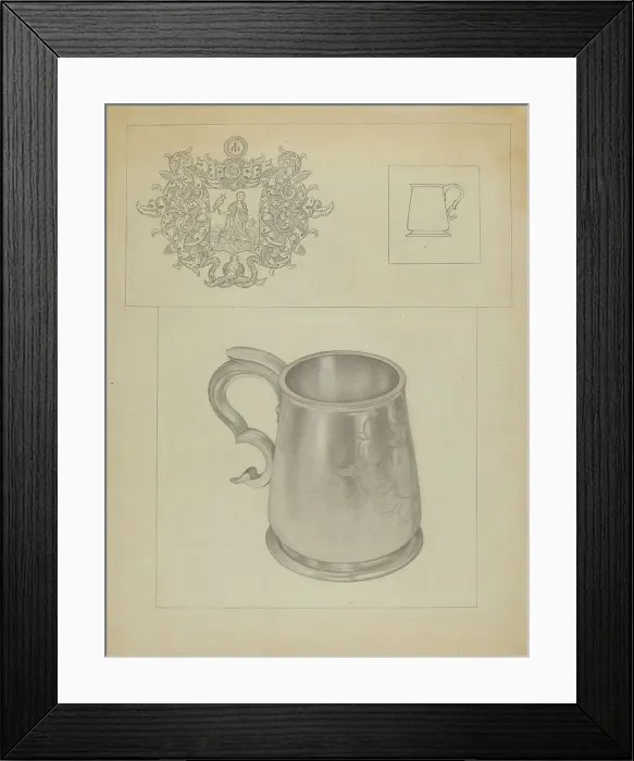 Framed Print : Silver Mug, c. 1936. Creator: Isidore Steinberg Framed Print : Silver Mug, c. 1936. Creator: Isidore Steinberg