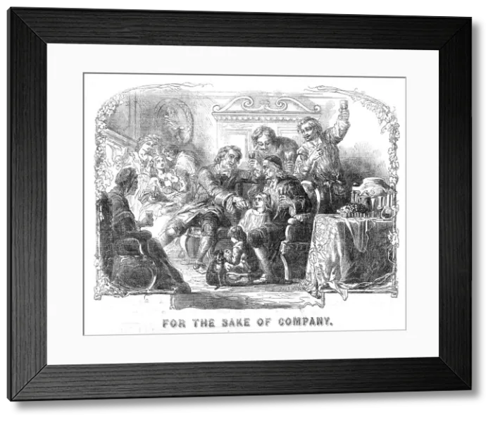 Framed Print : For the Sake of Company, 1854. Creators: Unknown, George Dalziel. For the Sake of Company, 1854. Creators: Unknown, George Dalziel Framed Print : For the Sake of Company, 1854. Creators: Unknown, George Dalziel. For the Sake of Company, 1854. Creators: Unknown, George Dalziel