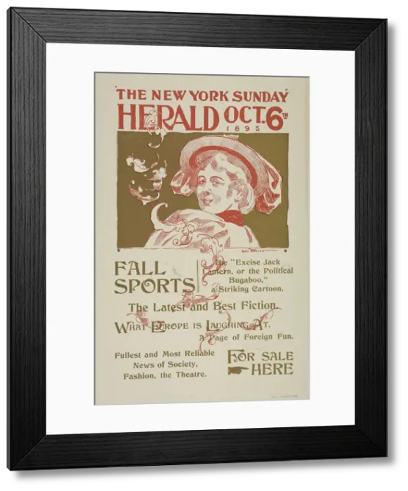 Framed Print : The New York Sunday herald. Oct. 6th 1895, c1895. Creator: Charles Hubbard Wright Framed Print : The New York Sunday herald. Oct. 6th 1895, c1895. Creator: Charles Hubbard Wright