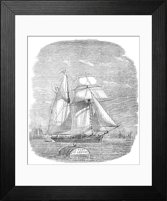 Framed Print : Spanish Vessel arriving with Christmas Fruit, 1854. Creator: Unknown Framed Print : Spanish Vessel arriving with Christmas Fruit, 1854. Creator: Unknown