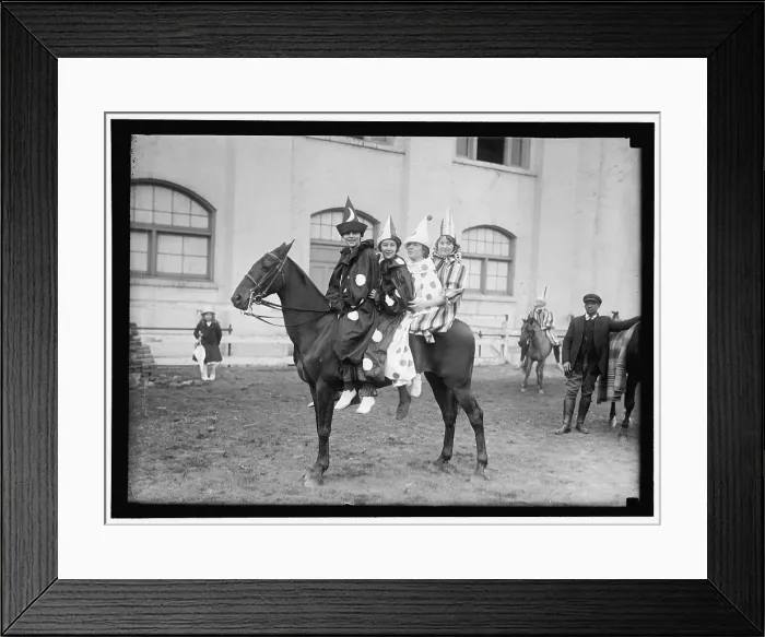 Framed Print : Society Circus - clowns on horseback, between 1909 and 1923. Creator: Harris & Ewing. Society Circus - clowns on horseback, between 1909 and 1923. Creator: Harris & Ewing Framed Print : Society Circus - clowns on horseback, between 1909 and 1923. Creator: Harris & Ewing. Society Circus - clowns on horseback, between 1909 and 1923. Creator: Harris & Ewing