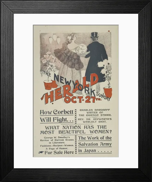 Framed Print : The New York Sunday herald. Oct. 27th. c1895. Creator: Charles Hubbard Wright Framed Print : The New York Sunday herald. Oct. 27th. c1895. Creator: Charles Hubbard Wright