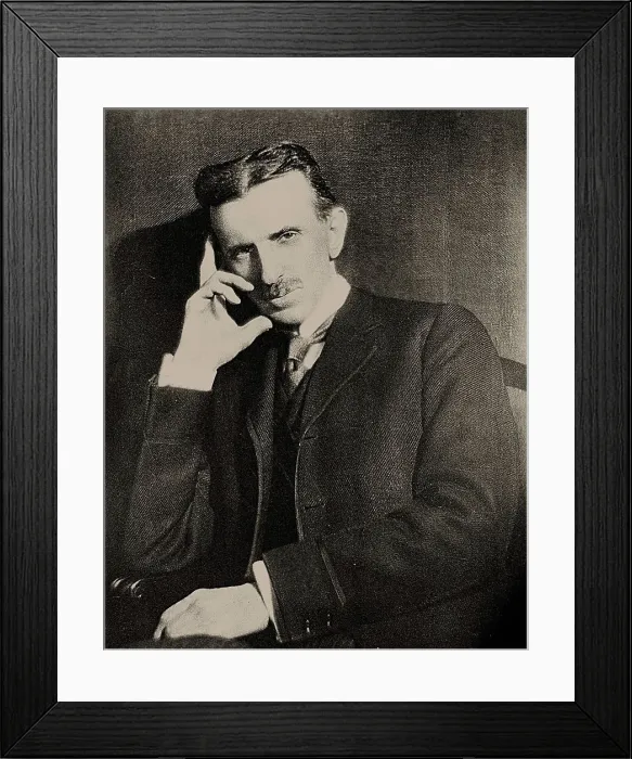 Framed Print : Nikola Tesla (1856-1943), 1915. Creator: Anonymous Framed Print : Nikola Tesla (1856-1943), 1915. Creator: Anonymous