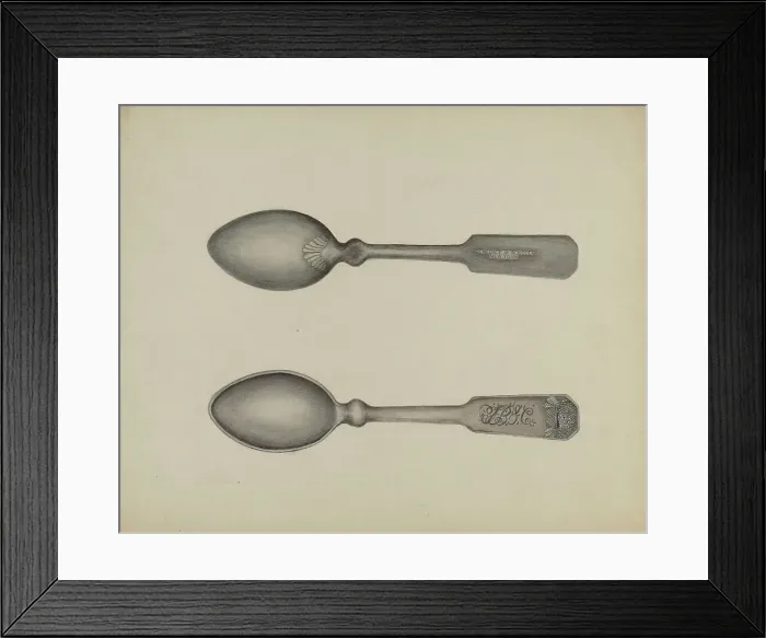 Framed Print : Silver Spoon, 1935 / 1942. Creator: Florence Stevenson Framed Print : Silver Spoon, 1935 / 1942. Creator: Florence Stevenson