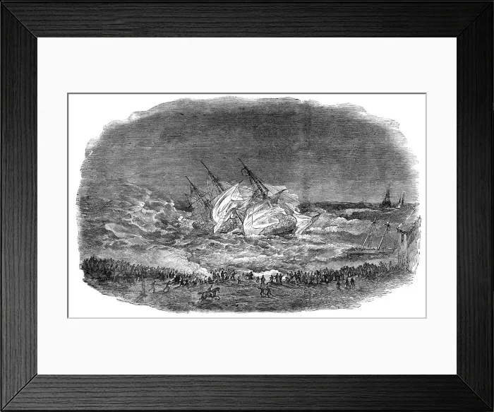 Framed Print : Wreck of the Troop-ship Charlotte - Attempt of the Life-Boat, 1854. Creator: Unknown. Wreck of the Troop-ship Charlotte - Attempt of the Life-Boat, 1854. Creator: Unknown Framed Print : Wreck of the Troop-ship Charlotte - Attempt of the Life-Boat, 1854. Creator: Unknown. Wreck of the Troop-ship Charlotte - Attempt of the Life-Boat, 1854. Creator: Unknown