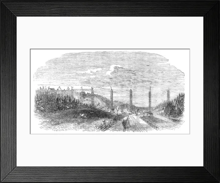 Framed Print : The Crumlin Viaduct, on the Western Valley Railway, 1854. Creator: Unknown Framed Print : The Crumlin Viaduct, on the Western Valley Railway, 1854. Creator: Unknown