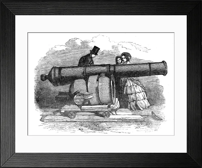 Framed Print : Gun and Mortar from Bomarsund, at the Crystal Palace, 1854. Creator: Unknown Framed Print : Gun and Mortar from Bomarsund, at the Crystal Palace, 1854. Creator: Unknown