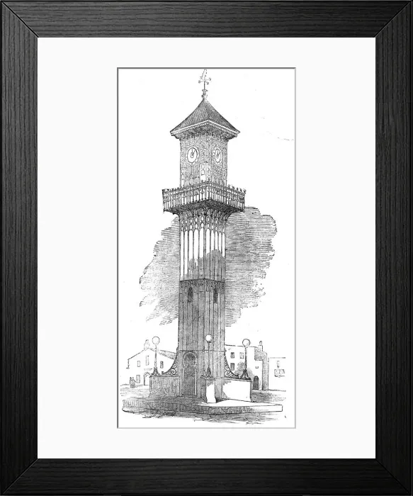 Framed Print : Cast Iron Clock-Tower for Geelong, 1854. Creator: Unknown Framed Print : Cast Iron Clock-Tower for Geelong, 1854. Creator: Unknown