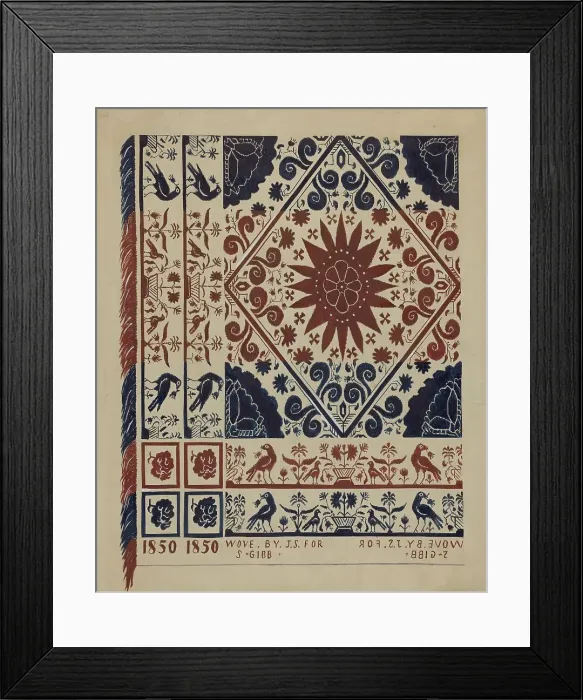 Framed Print : Coverlet, c. 1936. Creator: Robert Stewart Framed Print : Coverlet, c. 1936. Creator: Robert Stewart
