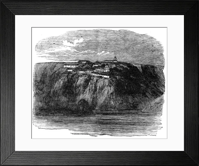 Framed Print : Monastery of St. George, near Balaclava - from a sketch by Lieut. Montagu O'Reilly, 1854. Creator: Unknown Framed Print : Monastery of St. George, near Balaclava - from a sketch by Lieut. Montagu O'Reilly, 1854. Creator: Unknown