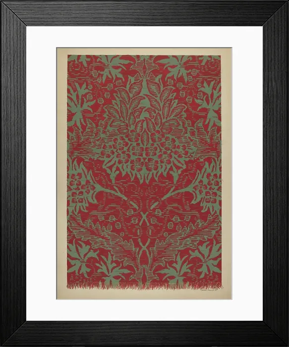 Framed Print : Ingrain Carpet, c. 1936. Creator: Robert Stewart Framed Print : Ingrain Carpet, c. 1936. Creator: Robert Stewart