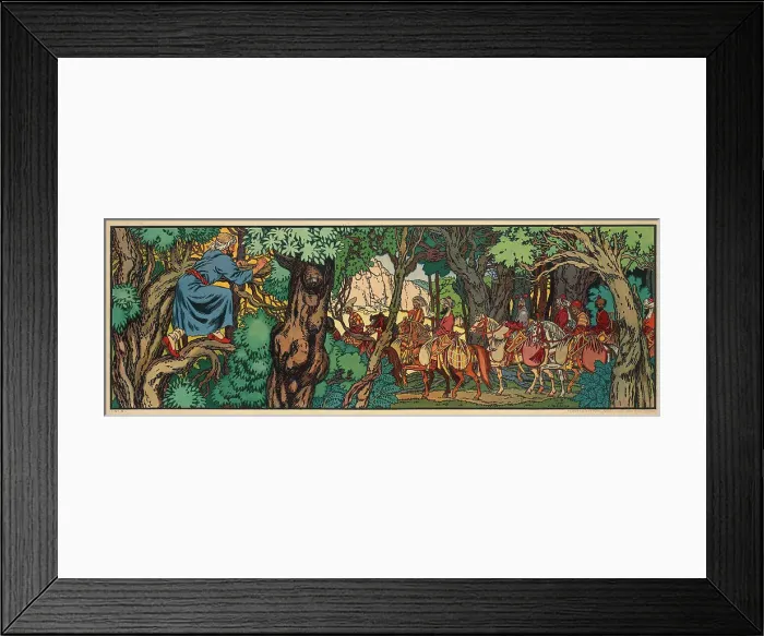 Framed Print : Illustration for Arabian Fairy Tales, 1932. Creator: Bilibin, Ivan Yakovlevich (1876-1942) Framed Print : Illustration for Arabian Fairy Tales, 1932. Creator: Bilibin, Ivan Yakovlevich (1876-1942)