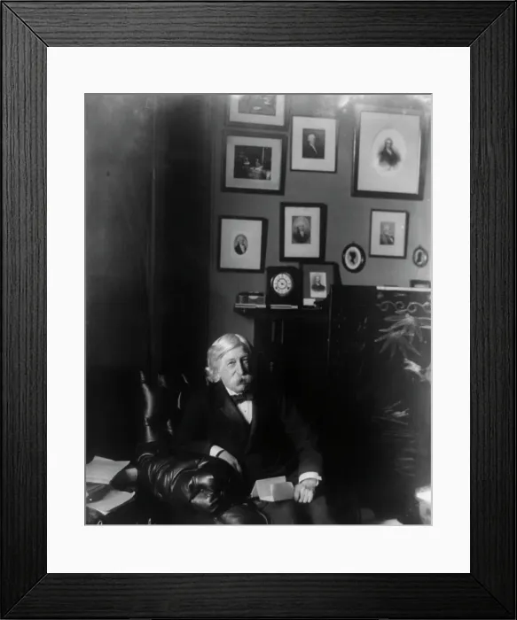 Framed Print : Melville Weston Fuller, Chief Justice, Supreme Court, three-quarter length portrait...c1899. Creator: Frances Benjamin Johnston Framed Print : Melville Weston Fuller, Chief Justice, Supreme Court, three-quarter length portrait...c1899. Creator: Frances Benjamin Johnston