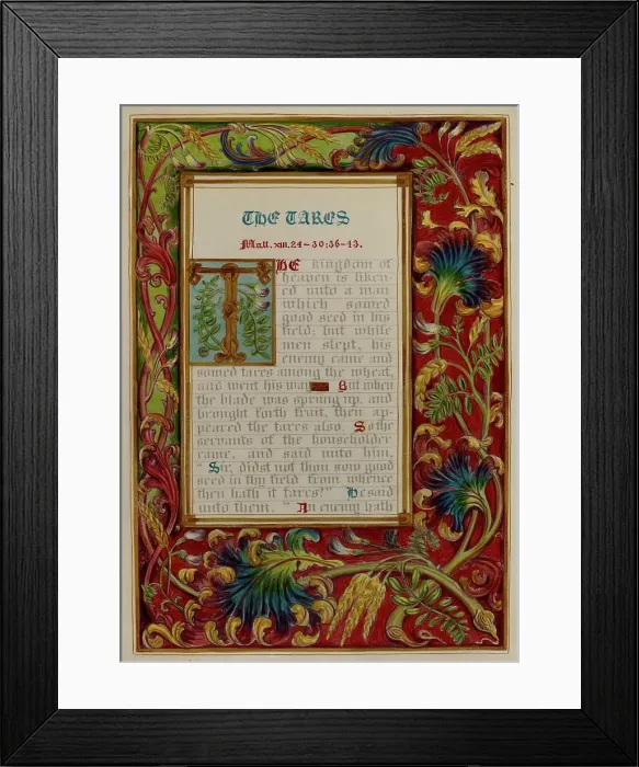 Framed Print : Illuminated Parable: The Tares, c. 1936. Creators: Robert Stewart, James Gross