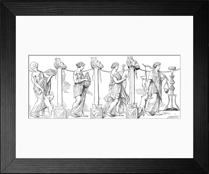 Framed Print : Interesting Greek vase discovered at Capua, 1854. Creator: Unknown Framed Print : Interesting Greek vase discovered at Capua, 1854. Creator: Unknown