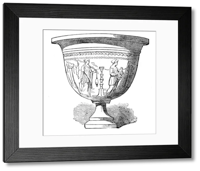 Framed Print : Interesting Greek vase discovered at Capua, 1854. Creator: Unknown Framed Print : Interesting Greek vase discovered at Capua, 1854. Creator: Unknown