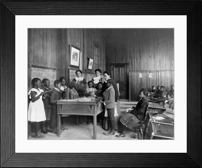 Framed Print : Thanksgiving Day lesson at Whittier, 1899 or 1900. Creator: Frances Benjamin Johnston Framed Print : Thanksgiving Day lesson at Whittier, 1899 or 1900. Creator: Frances Benjamin Johnston