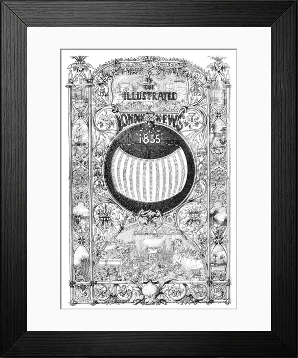 Framed Print : Front page of the Christmas supplement of the Illustrated London News, 23 December 1854. Creator: George W. Terry Framed Print : Front page of the Christmas supplement of the Illustrated London News, 23 December 1854. Creator: George W. Terry