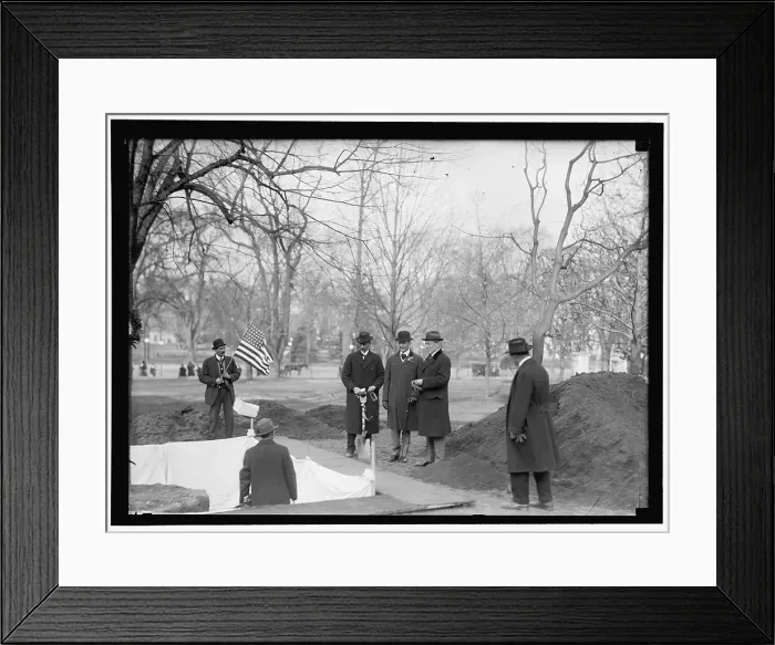 Framed Print : Wilson, Woodrow, at tree planting, between 1909 and 1923. Creator: Harris & Ewing. Wilson, Woodrow, at tree planting, between 1909 and 1923. Creator: Harris & Ewing Framed Print : Wilson, Woodrow, at tree planting, between 1909 and 1923. Creator: Harris & Ewing. Wilson, Woodrow, at tree planting, between 1909 and 1923. Creator: Harris & Ewing