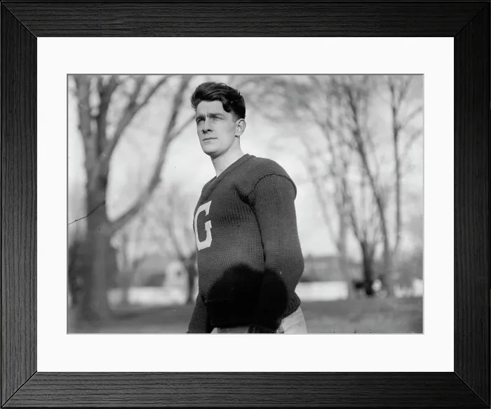 Framed Print : Bob Ellen, Champion Hurdler, Georgetown University, 1911. Creator: Harris & Ewing. Bob Ellen, Champion Hurdler, Georgetown University, 1911. Creator: Harris & Ewing