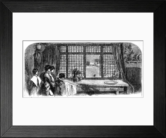 Framed Print : The Christmas Guest, 1854. Creator: Edmund Evans Framed Print : The Christmas Guest, 1854. Creator: Edmund Evans