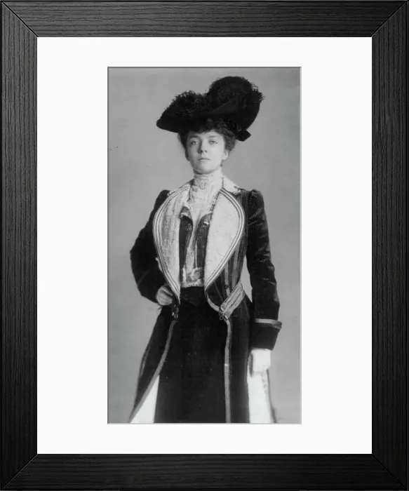 Framed Print : Mrs. Alice Roosevelt Longworth, three-quarter length portrait, standing with... c1902. Creator: Frances Benjamin Johnston Framed Print : Mrs. Alice Roosevelt Longworth, three-quarter length portrait, standing with... c1902. Creator: Frances Benjamin Johnston