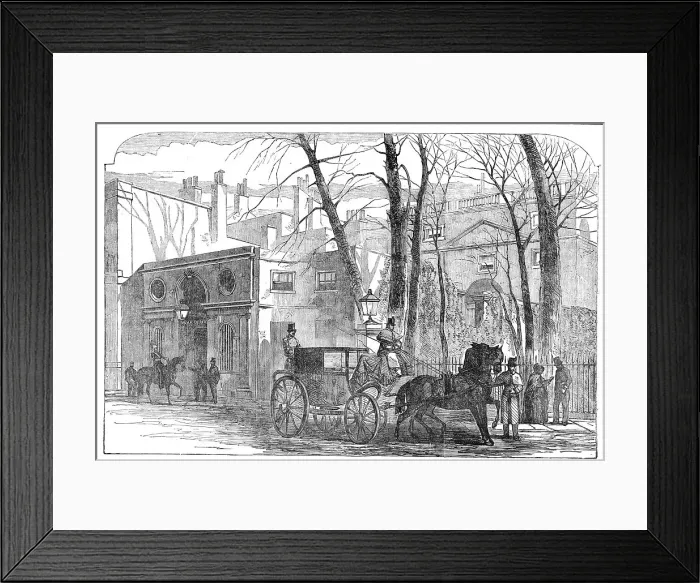 Framed Print : Pembroke-House, Whitehall-Gardens, the Office of the Minister-at-War, 1854. Creator: Unknown Framed Print : Pembroke-House, Whitehall-Gardens, the Office of the Minister-at-War, 1854. Creator: Unknown