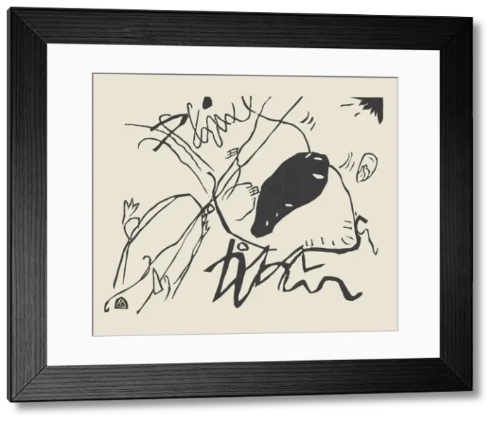 Framed Print : Black Spot (Schwarzer Fleck). From Klänge (Sounds), 1913. Creator: Kandinsky, Wassily Vasilyevich (1866-1944) Framed Print : Black Spot (Schwarzer Fleck). From Klänge (Sounds), 1913. Creator: Kandinsky, Wassily Vasilyevich (1866-1944)