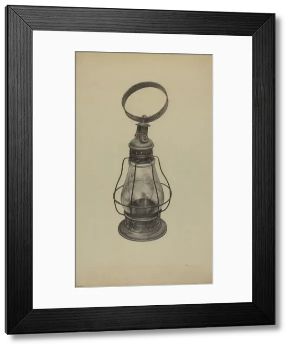 Framed Print : Hand Lantern, c. 1938. Creator: Florence Strom Framed Print : Hand Lantern, c. 1938. Creator: Florence Strom