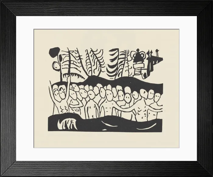 Framed Print : The Baptized (Täuflinge). From Klänge (Sounds), 1913. Creator: Kandinsky, Wassily Vasilyevich (1866-1944) Framed Print : The Baptized (Täuflinge). From Klänge (Sounds), 1913. Creator: Kandinsky, Wassily Vasilyevich (1866-1944)