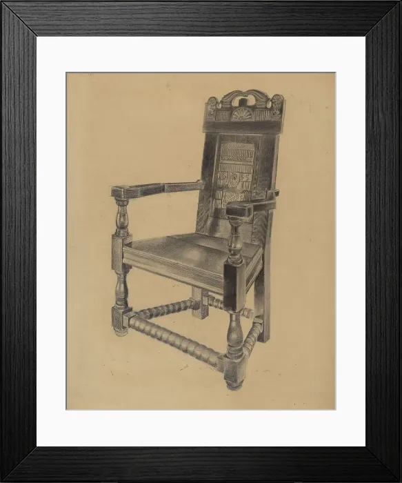 Framed Print : Carved Chair, 1935 / 1942. Creator: Joseph Sudek