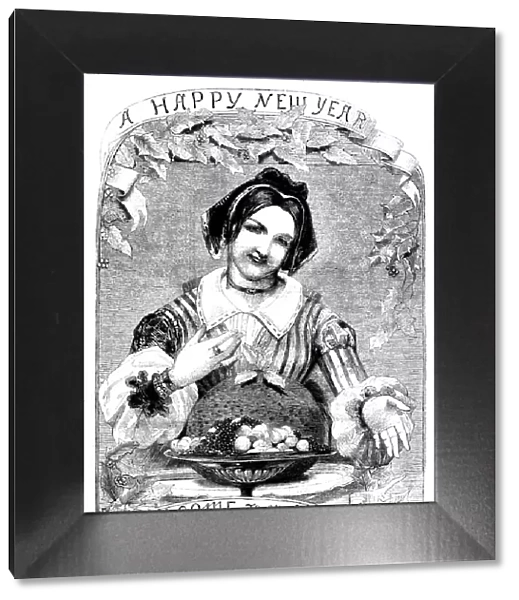 A Happy New Year, Welcome to our Table; New Year 1854, 1854. Creator: Unknown