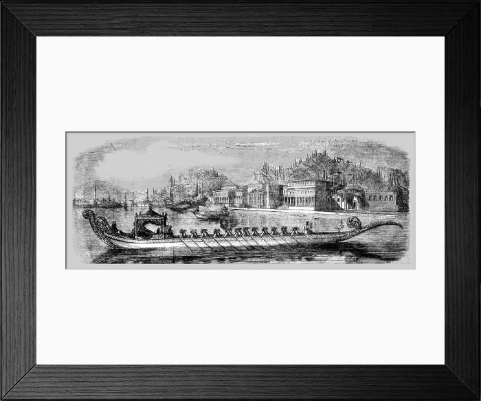 Framed Print : Barge of the Sultan; Caique (Turkish name) 1854, 1854. Creator: Unknown Framed Print : Barge of the Sultan; Caique (Turkish name) 1854, 1854. Creator: Unknown