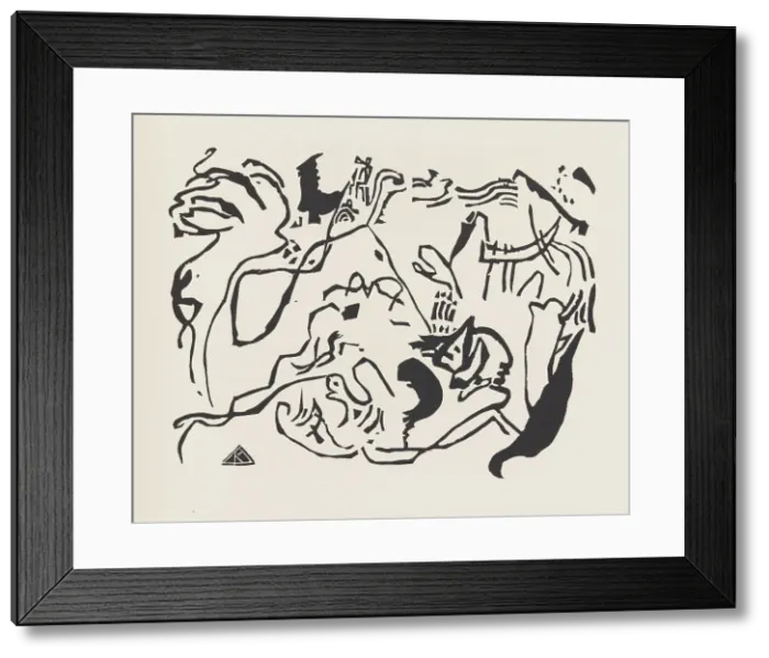 Framed Print : Judgement Day (Jüngster Tag). From Klänge (Sounds), 1913. Creator: Kandinsky, Wassily Vasilyevich (1866-1944)