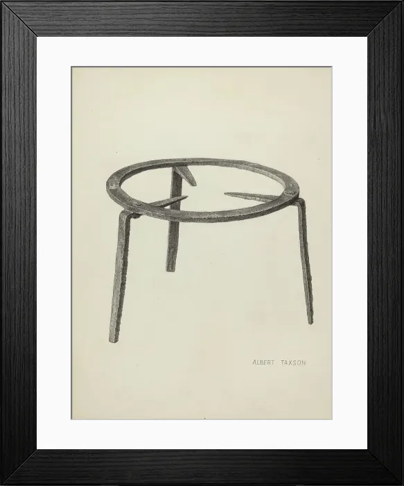 Framed Print : Trivet, c. 1939. Creator: Albert Taxson Framed Print : Trivet, c. 1939. Creator: Albert Taxson
